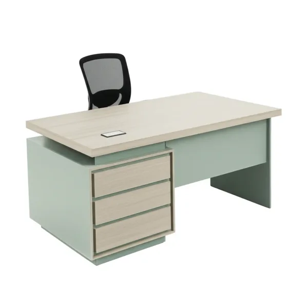 1.4M Office Desk with Lockable Drawers 103G (Green)