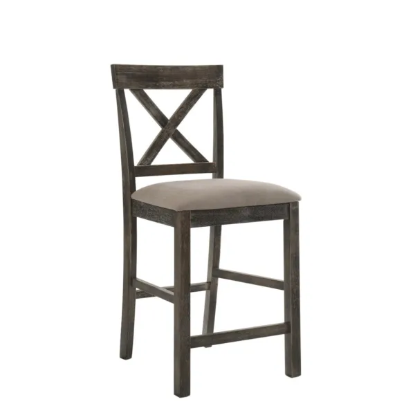 Solid Wood Restaurant Counter Height Bar Stools with Fabric