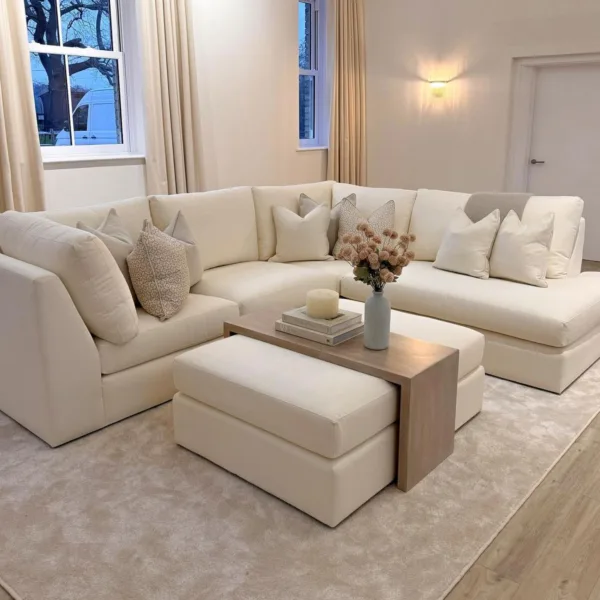 Laila L-Shape 6 Seater Sofa with Ottoman