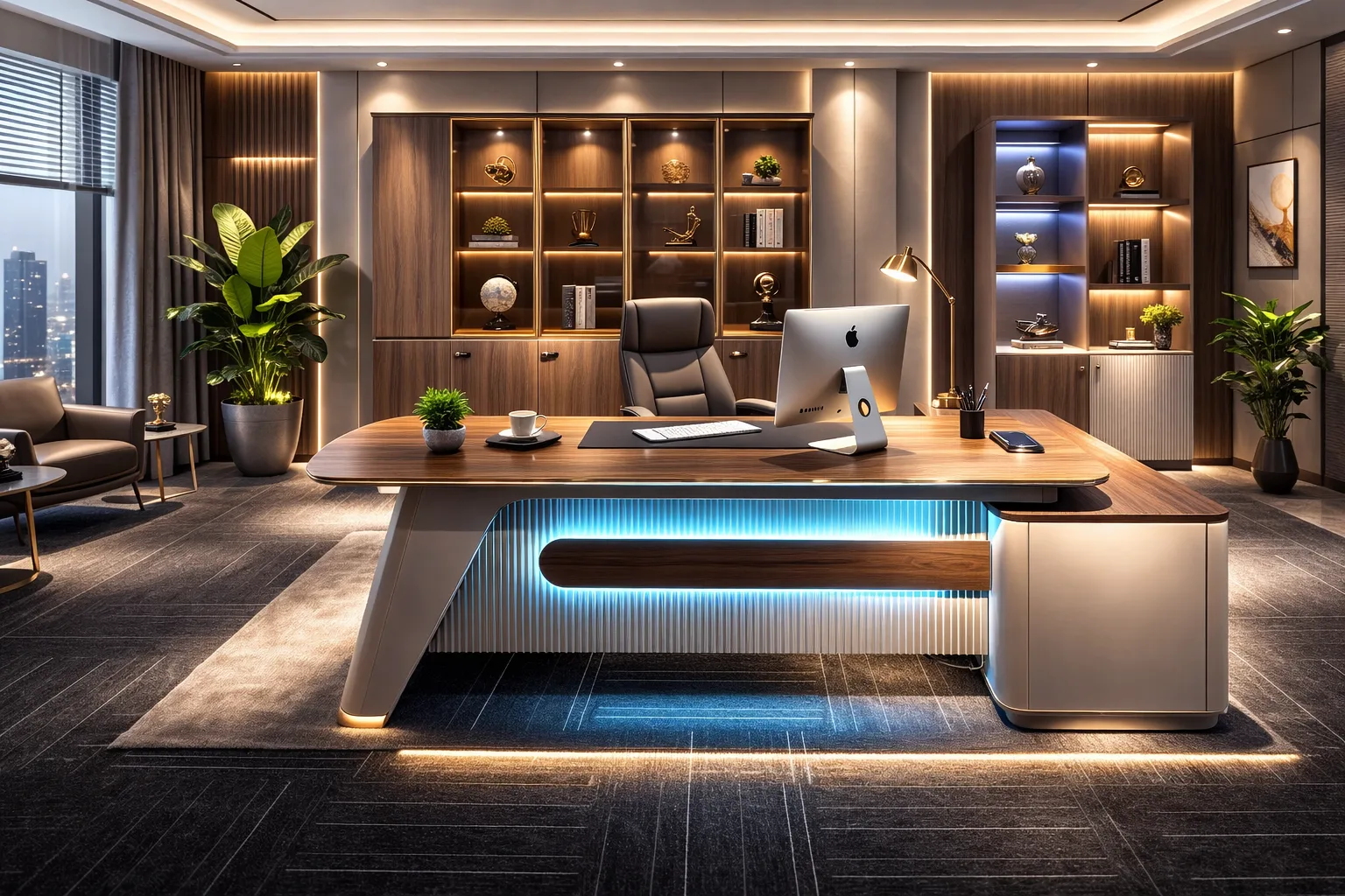 1.8M Executive Desk with Side Return