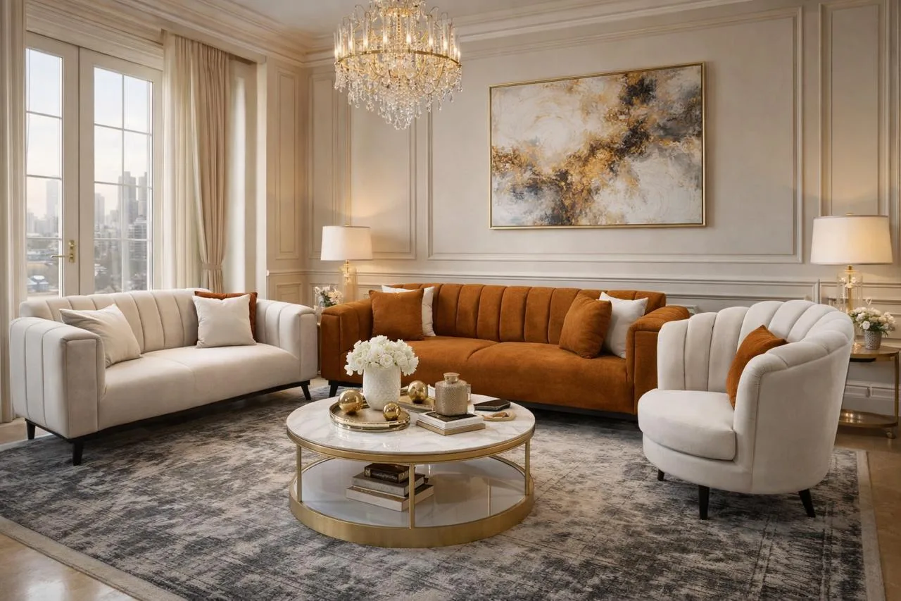 Stellar Luxury Dual-Color Sofa – A Statement of Refined Living