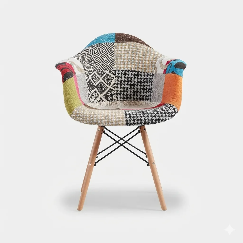 Break Out Chair Patched Fabric RPY-8