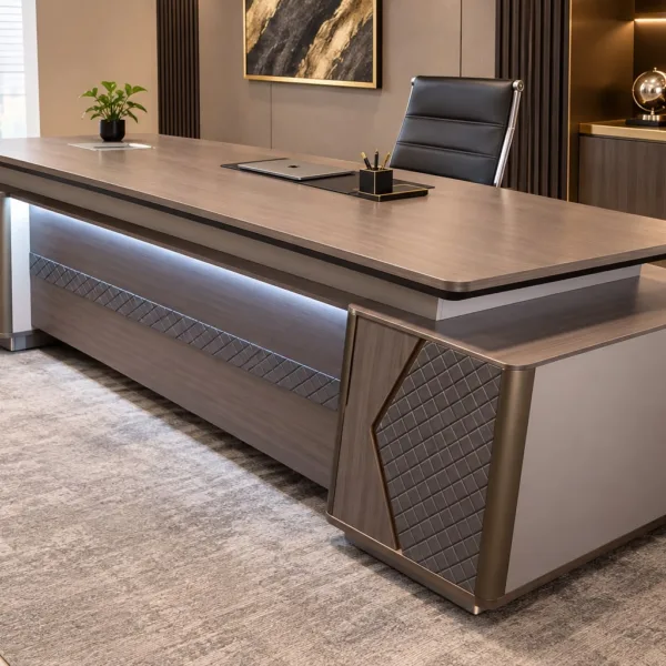 2.4M Executive Desk with Wireless Charging