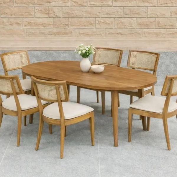 Tende 6 Seater Dining Set, crafted from mango wood in Nairobi